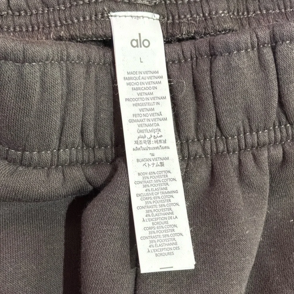 Alo Yoga‎ Accolade Sweatpants Espresso Brown Straight Leg Womens Large NWT